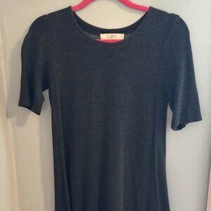 Loft xxs swing dress in charcoal